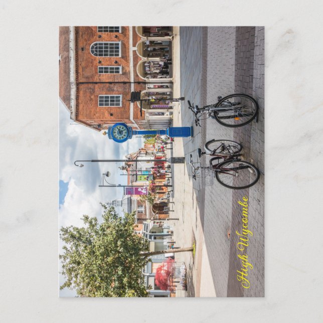 Postal Bicicletas y el reloj del milenio, Wycombe alto (Anverso)
