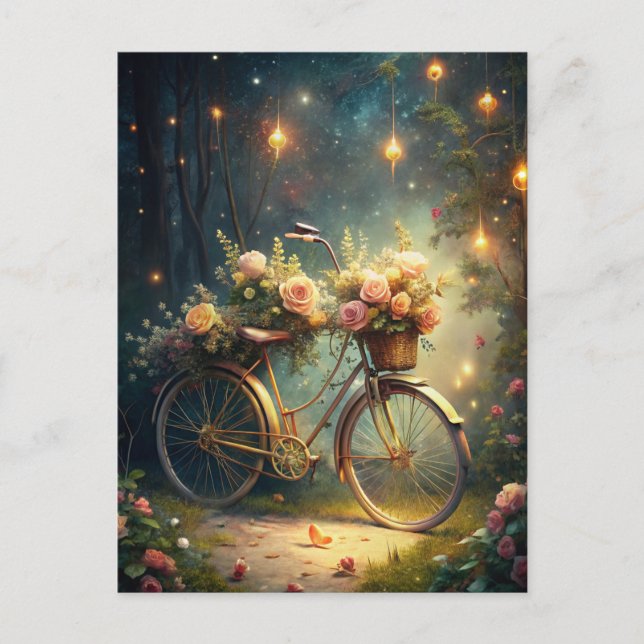 Postal Bicycle and Flowers (Anverso)