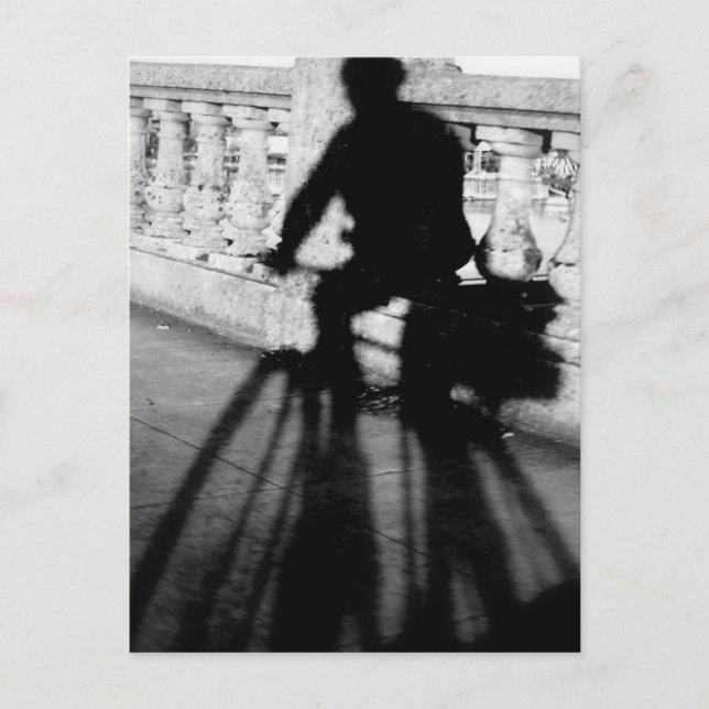 Postal Bicyclist en el puente de Burnside, Portland, (Anverso)