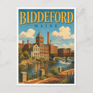 Postal Biddeford Maine Distrito de la Fábrica GeoSaga