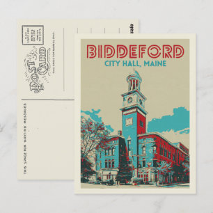 Postal Biddeford Maine USA, ayuntamiento