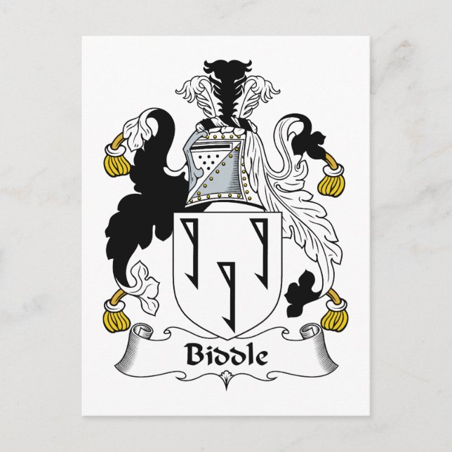 Postal Biddle Family Crest (Anverso)