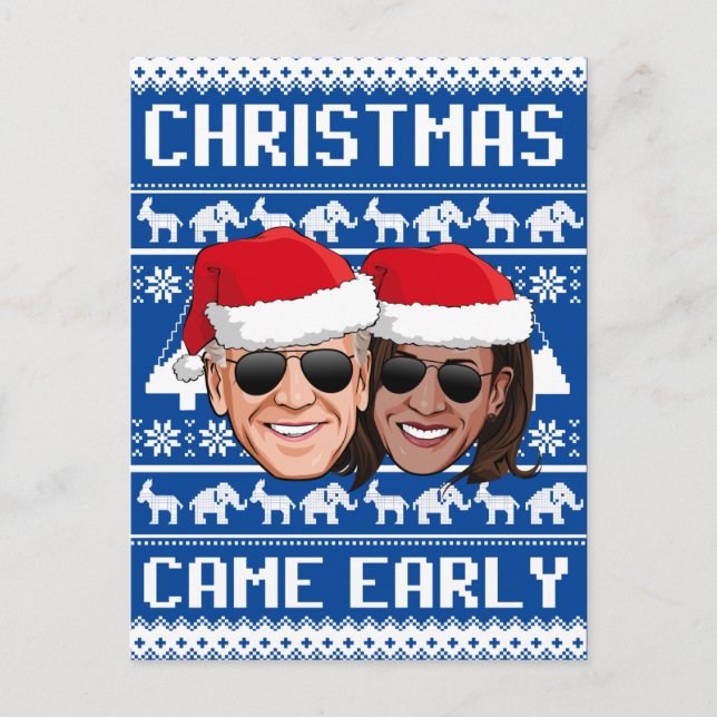 POSTAL BIDEN HARRIS: NAVIDADES LLEGARON TEMPRANO (Anverso)