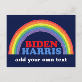 Postal Biden Harris Personalizado demócrata con el arcoir
