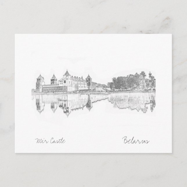 Postal BielorruБ е л а р с9Mir (Anverso)