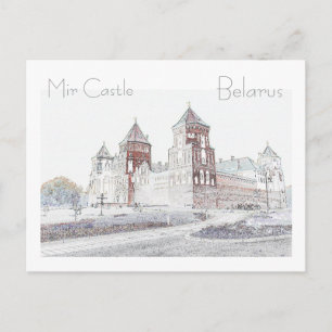 Postal Bielorrusia Беларусь Arquitectura del castillo de