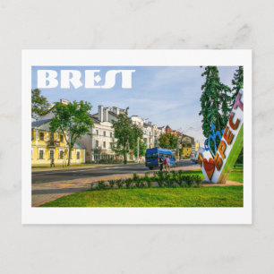 Postal Bielorrusia Беларусь Brest Брест Calle Arquitectur