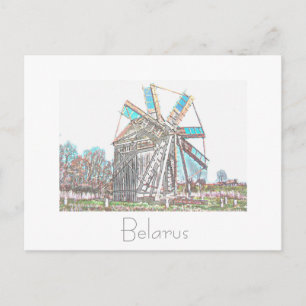 Postal Bielorrusia Беларусь Molino de Viento Antiguo Post