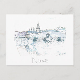 Postal Bielorrusia Беларусь Niasviž Castillo de Nesvizh T