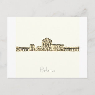 Postal Bielorrusia Belarús Palacio de Ruzhany Castillo Ta