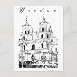Postal Bielorrusia Grodno Cityscape City Architecture