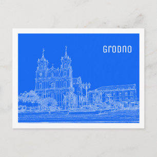 Postal Bielorrusia Grodnsin Cityscape City View Architect