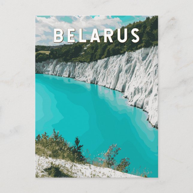 Postal Bielorrusia Ilustracion Viaje de arte (Anverso)