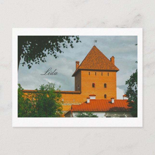 Postal Bielorrusia Lida City Castle Architecture (Anverso)