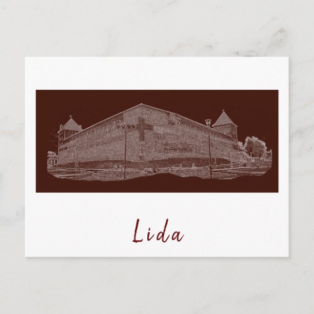 Postal Bielorrusia Lida City Castle Architecture (Anverso)