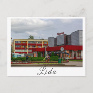 Postal Bielorrusia Lida Cityscape City Street Architectur