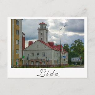 Postal Bielorrusia Lida Cityscape City Street Architectur