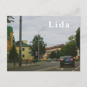 Postal Bielorrusia Lida Cityscape City Street Architectur