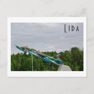 Postal Bielorrusia Lida Cityscape SU 25 Grach Plane Frogf