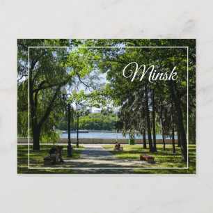 Postal Bielorrusia Minsk Park Life Cityscape Post