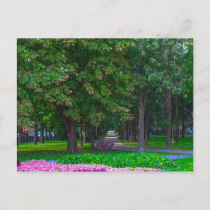 Postal Bielorrusia Parque de Minsk Naturaleza del paisaje