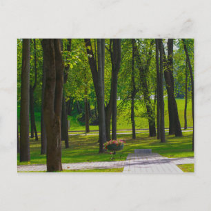Postal Bielorrusia Parque de Minsk Naturaleza del paisaje