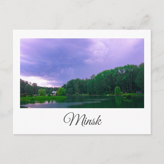 Postal Bielorrusia Parque Jardín Botánico de Minsk (Anverso)