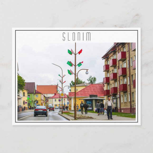 Postal Bielorrusia Slonim City View Architecture (Anverso)