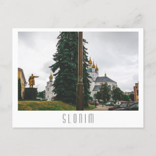 Postal Bielorrusia Slonim City View Architecture Lenin