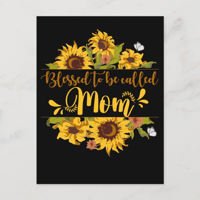 Postal Bienaventurada madre de familia de mamá Día del gi (Anverso)