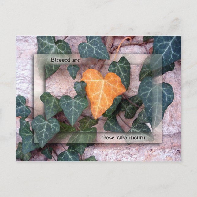 Postal Bienaventurados los que lloran (Anverso)