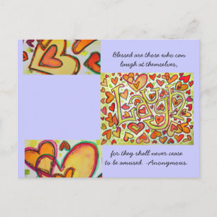 Postal Bienaventurados los que pueden reír Postcard