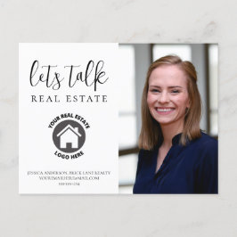 Postal Bienes de fotos de información de contacto blanco