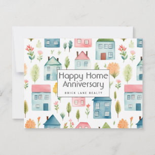 Postal Bienes inmobiliarios de feliz aniversario de casa