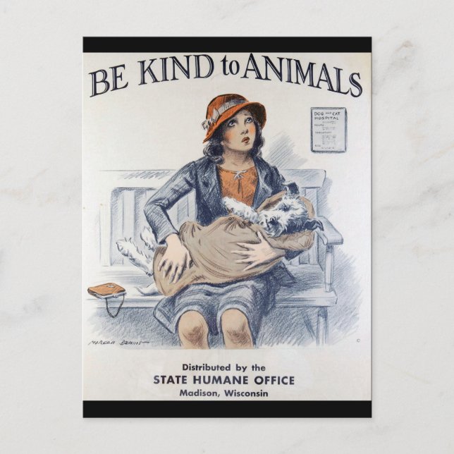 Postal Bienestar animal vintage (Anverso)