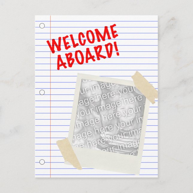 Postal bienvenida a bordo (Anverso)