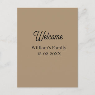 Postal Bienvenida a casa agregar nombre de familia inaugu