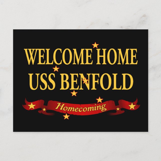 Postal Bienvenida a casa USS Benfold (Anverso)