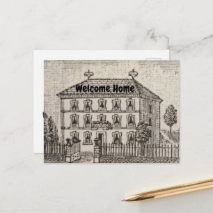 Postal Bienvenida a Casa Vintage del Cliente de Agente In