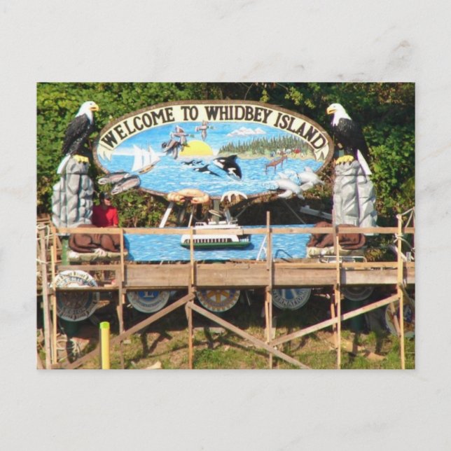 Postal Bienvenida a la isla Whidbey (Anverso)