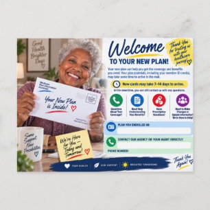 Postal Bienvenida a Nueva Inscripción de Medicare y Reten