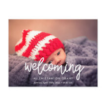 Bienvenida Anuncio de natalidad de fotos moderno