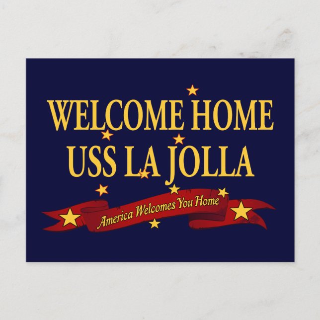 Postal Bienvenida Casa USS La Jolla (Anverso)