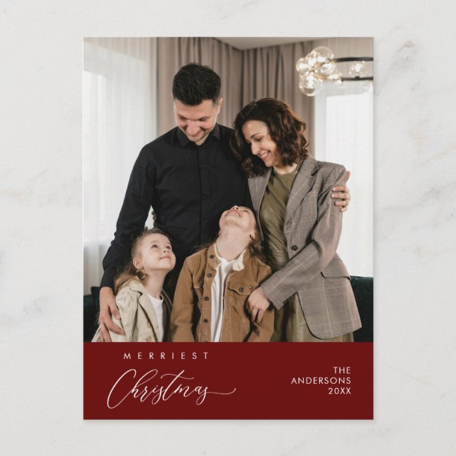 Postal Bienvenida de la felicidad de la familia de los Na (Anverso)