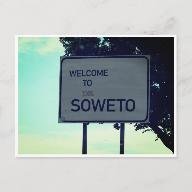 Postal bienvenida de soweto durban (Anverso)