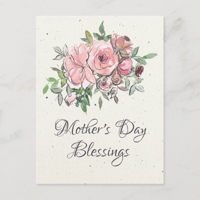 Postal Bienvenida del Día de la Madre Biblia versus Flora (Anverso)