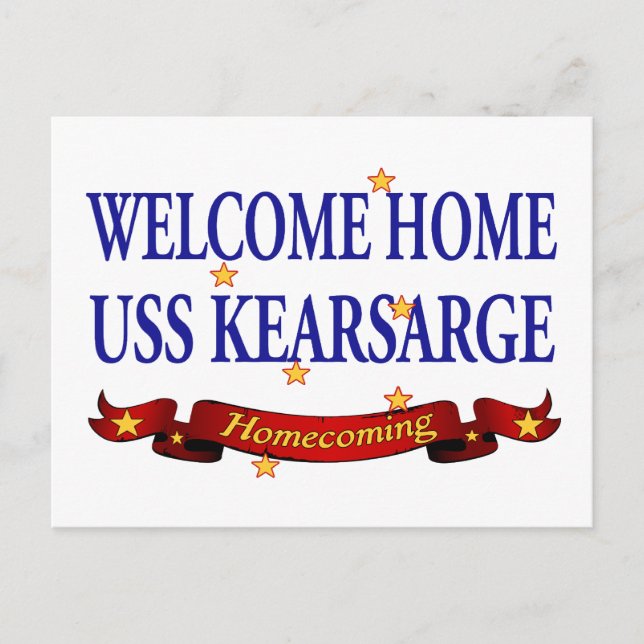 Postal Bienvenida Hogar USS Kearsarge (Anverso)