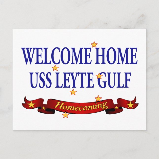 Postal Bienvenida Hogar USS Leyte Gulf (Anverso)