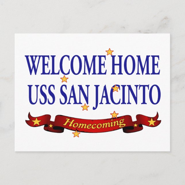 Postal Bienvenida Hogar USS San Jacinto (Anverso)