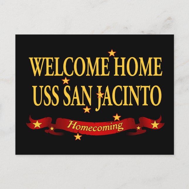 Postal Bienvenida Hogar USS San Jacinto (Anverso)